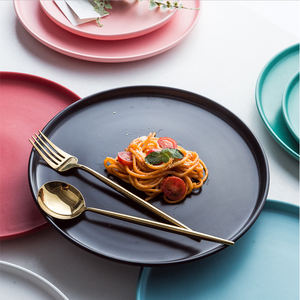 Plato redondo de cerámica para Pizza, cerámica, mate, creativo, nórdico, directo de fábrica, 8 pulgadas - Product Image 5