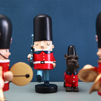 Figurines en résine mignonnes de la Garde royale britannique, ensemble de décorations de bureau pour le salon