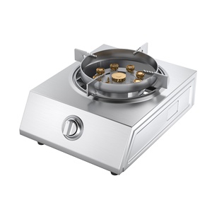 Fornello a <span class=keywords><strong>Gas</strong></span> Singolo in Acciaio Inox con Piano in Vetro Temperato per Uso Domestico, Accensione Elettronica a Impulsi, <span class=keywords><strong>Gas</strong></span> Naturale Liquefatto - Product Image 5