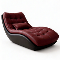 Fauteuil inclinable individuel minimaliste italien, design haut de gamme, pour salon et bureau à domicile, chaise longue capitonnée, canapé paresseux