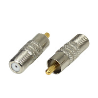 Paquete de 10 Adaptadores de Video RCA Macho a Macho (Estándar del Reino Unido)