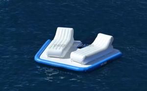 Salon de l'eau gonflable de mer personnalisé hamac d'eau à plate-forme flottante pour le bronzage - Product Image 5