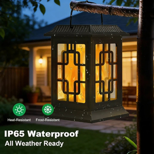 Lámpara Solar Colgante de Diseño Moderno IP67 2100K Blanco Neutro Negro, Decorativa para Jardín, Patio, Iluminación Exterior - Product Image 2
