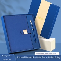 Coffret Cadeau Carnet en Cuir PU Personnalisable 200 Pages – Idéal pour Bureau, Entreprise, Promotion, Réunions Annuelles, Souvenirs, avec Logo