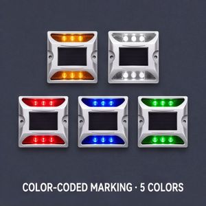 Reflector Solar de Aluminio para Carreteras, con Doble Cara LED, para Zonas de Construcción - Product Image 1