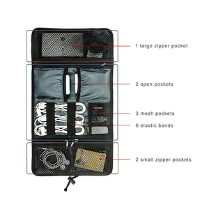 Organisateur électronique pour câbles, sac de rangement pour accessoires de téléphone, chargeur de voyage, organiseur de câbles, étui de transport enroulable pour câbles USB - Product Image 4