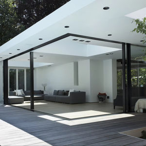 Système <span class=keywords><strong>de</strong></span> coin architectural sans colonne avec cadre robuste/mince et portes pliantes/coulissantes en aluminium pour patio/intérieur - Product Image 4