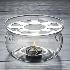 Portacandele in Vetro Altamente Trasparente, Set Base in Cristallo per Riscaldamento di Tè/Caffè/Latte a Risparmio Energetico - Product Image 5