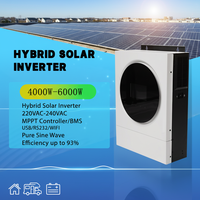 Convertisseur solaire hybride hors réseau 4KW 24V DC 230V AC 99% d'efficacité MPPT 60-450V pour système solaire domestique