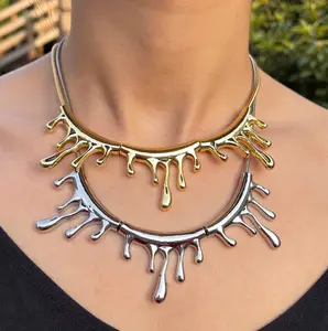 Thời Trang Mới Thiết Kế Không Thường Xuyên Gola Mạ Vòng Cổ Đơn Giản Phụ Nữ Ưa Thích Choker Chất Lượng Cao Trang Sức Phụ Nữ Đảng Vòng Cổ