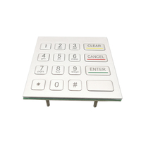 Claviers et pavés numériques métalliques personnalisés 4x4 en acier inoxydable, étanches IP65, durables, pour contrôle d'accès extérieur et usage industriel
