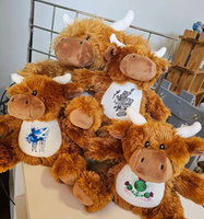 Peluche de vache des Highlands douce personnalisée, mascotte personnalisée, peluche d'animal en peluche de vache des Highlands, concevez votre propre peluche de vache des Highlands