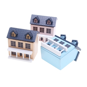 1:12 <span class=keywords><strong>casa</strong></span> delle bambole in miniatura in legno piccola <span class=keywords><strong>casa</strong></span> modello Villa carina decorazioni soggiorno - Product Image 2