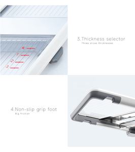 調節可能な<span class=keywords><strong>V</strong></span>ブレードマンドリン野菜スライサーとカッター新しいハンドヘルドステンレス鋼手動金属簡単操作 - Product Image 2