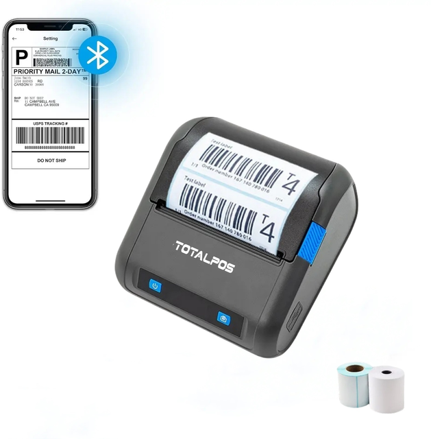 80mm Portable Bt Thermal Printer 3inch Android Ios Barcode Qr Code Mini Thermal Receipt Printer Impresora De Recibos