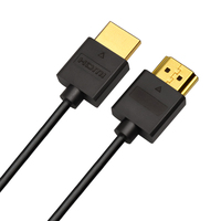 Câble HDMI 3D 36AWG Ultra Flexible Super mince demande du client Support 4K 1080P 2160P HDTV ps-slim HDMI 12 mois sac en plastique doré