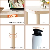 Bureau d'ordinateur blanc pour balcon, bureau à domicile, bureau d'étudiant, table de style nordique résistante à l'eau et au soleil pour petits appartements