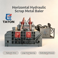 Presse à métal horizontal entièrement automatique à capacité personnalisée, haute densité, pour usine de recyclage de métaux à grande échelle