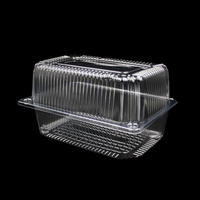 Transparent Blister En Plastique Dessert Gâteau Conteneur En Plastique Jetable Rectangle À Clapet Conteneur De Stockage Gâteau Boîte D'emballage