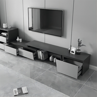 Meuble de salon Kejia, ensemble de table basse et de meuble TV en bois, style moderne et luxueux, meuble TV pour salon