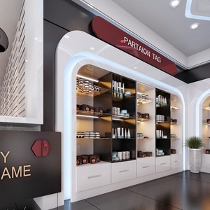 Custom Cosmetic Display showcase Makeup Stand Beauty Shop Shelving Skincare Cabinet Store Furniture Interior Design - Product Image 2