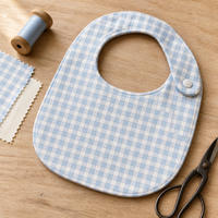 Tissu en coton à carreaux gingham bleu clair et blanc, motif à petits carreaux pour chemises, robes, textiles de maison, serviettes, quilting, couture