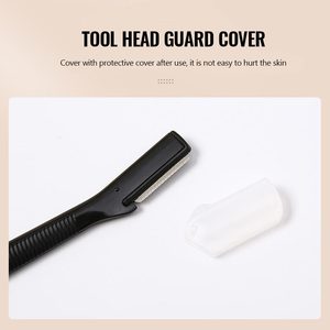 Tondeuse à sourcils multifonctionnelle portable pour femme en acier inoxydable noir, rasoirs pour le visage pour femmes - Product Image 6