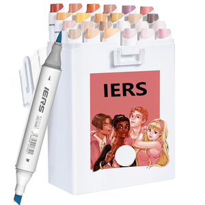 Marcadores de Alcohol de Doble <span class=keywords><strong>Punta</strong></span>, <span class=keywords><strong>Pincel</strong></span> y Cincel, para Colorear, Dibujar y Hacer Tarjetas, Perfectos para Adultos y Niños - Recargables - Product Image 1