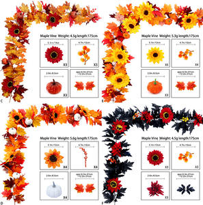 ของตกแต่งวันขอบคุณพระเจ้า ใบเมเปิลปลอมแบบแขวนสำหรับตกแต่งบ้าน สวน และเทศกาลคริสต์มาส - Product Image 5