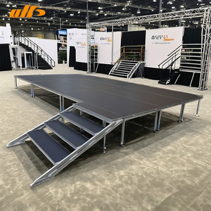 Escenario/podio de plataforma redonda portátil para pantallas de armazón de conciertos hechas de aleación de aluminio y madera contrachapada para eventos y presentaciones - Product Image 4