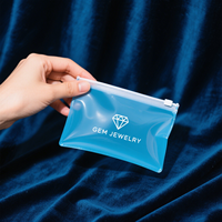 Petit emballage de bijoux personnalisé sac en plastique zippé sac à fermeture éclair mignon mat pour boucle d'oreille logo réutilisable mini pochette à zip-lock en PVC