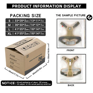 Tali kekang hewan peliharaan dapat diatur kain Oxford garis cerah dan reflektif untuk semua ukuran anjing grosir empat warna rompi - Product Image 3