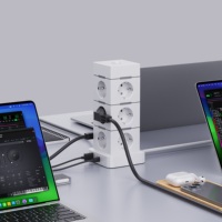 Nouvelle multiprise coréenne/allemande CE KC à 12 prises avec USB-A et 4 USB-C PD25W
