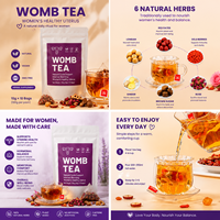 Sachets de thé aux herbes réchauffantes pour femmes : Sucre roux, Baies de Goji, Longane, Jujube, Gingembre, Rose – Thé bien-être pour un plaisir quotidien