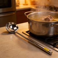 Nouvelles idées de produits pour la maison et la cuisine : cuillère à frire, ustensile en acier inoxydable de qualité commerciale, cuillère à soupe à long manche