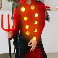 Collier Citrouilles Géantes Lumineuses pour Halloween, Décoration Portable avec 9 Lumières LED pour Séances Photo et Événements