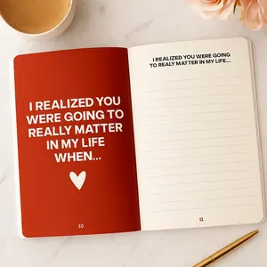 LABON Diario Guidato per Coppie Romantiche "Perché <span class=keywords><strong>sei</strong></span> mio" Regalo di Anniversario Libro dei Ricordi Fai-da-Te per Partner e Mogli - Product Image 4