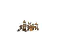 Équipement de terrain de jeu en bois pour enfants en plein air, glissade en acier galvanisé anti-UV, certifié EN1176, ensemble de jeux pour jardin d'enfants et parc d'attractions
