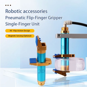 Pince robotique à doigt unique, pneumatique composée, à bascule, pour cylindres de 20 à 95 mm, avec rotation à 90° °   Pièces pneumatiques pour mécanisme de retournement - Product Image 4