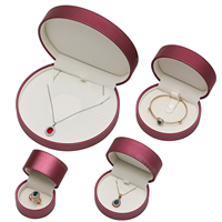 Usine en stock porte-bijoux pour collier bracelet anneau rond bracelet bracelet boîte à bijoux en cuir avec logo
