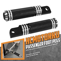 Repose-pieds de moto CNC avant et arrière, pédales noires/chromées pour Harley Touring Sportster Softail Dyna XL 883 1200