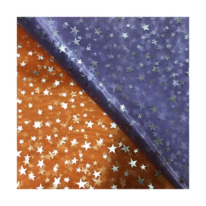 Tissu de tulle en <span class=keywords><strong>organza</strong></span> et polyester imprimé personnalisé tissu de tulle étoile en feuille d'or transparente personnalisé tissu de tulle imprimé en feuille - Product Image 1