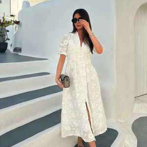 On Sale White Short Silk Chiffon Dress Elegant Hand-Beaded Design |  Alibaba.com