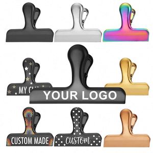 Offre Spéciale : Pinces à Sac à Collation en Acier Inoxydable Personnalisables avec Logo pour Cadeaux d'Entreprise – Pinces à Chips et Pinces de Fixation - Product Image 1