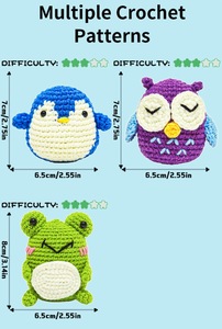 Le kit de crochet de bricolage fait à la main <span class=keywords><strong>pour</strong></span> débutants de style animal de vente chaude comprend un manuel d'instruction en <span class=keywords><strong>anglais</strong></span> et une vidéo - Product Image 2