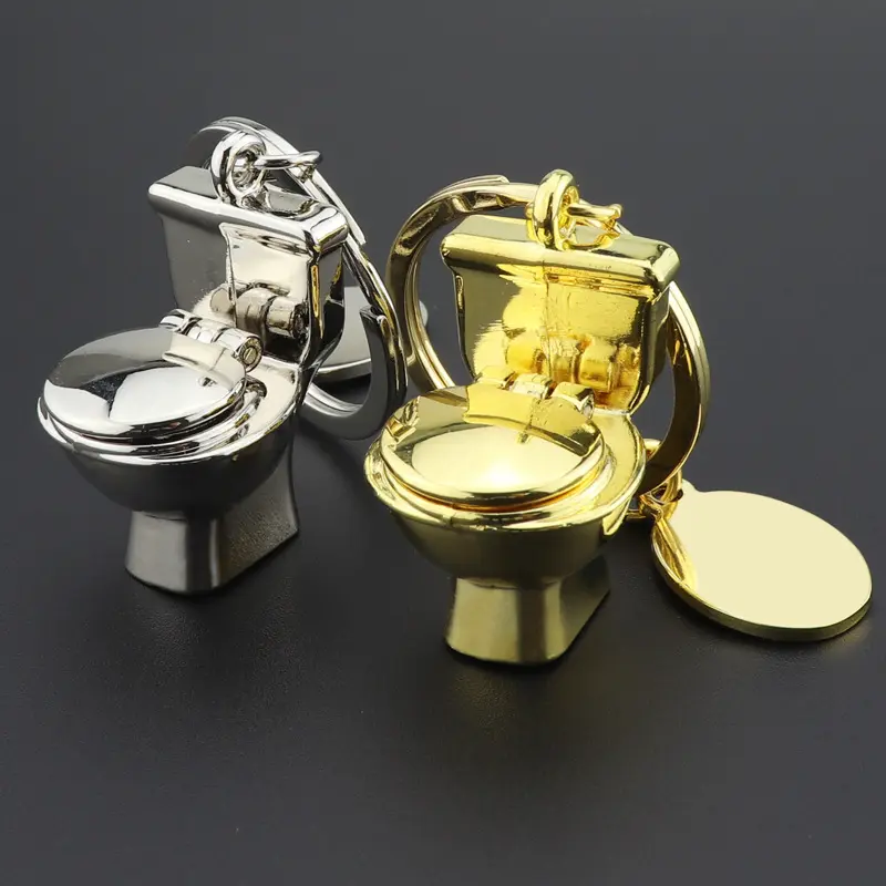 Werbe geschenke Mini-Toilette, Schlüssel bund Benutzer definiertes Logo Metall Toilette Souvenir Hotel Home Promotions Werbe geschenk Großhandel Schlüssel ring/