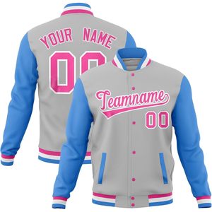 Custom Baseball Varsity Jacket Lightweight Bomber <b>Coat</b> Personalized <b>Stitched</b> Text Logo Unisex Adult Full Sleeve Breathable - Product Image 1