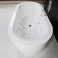 Baignoire à remous autoportante en acrylique écologique avec massage combiné air et remous, garantie 5 ans, certifiée CE