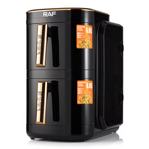 Diseño que ahorra espacio, freidora de aire digital de 6L con 2 cestas apilables sin aceite, freidoras de aire inteligentes - Product Image 2