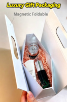 Nouvelle conception de boîte-cadeau en papier magnétique triangulaire de luxe, boîtes d'expédition minimalistes rouges pour cosmétiques, emballages pour parfums